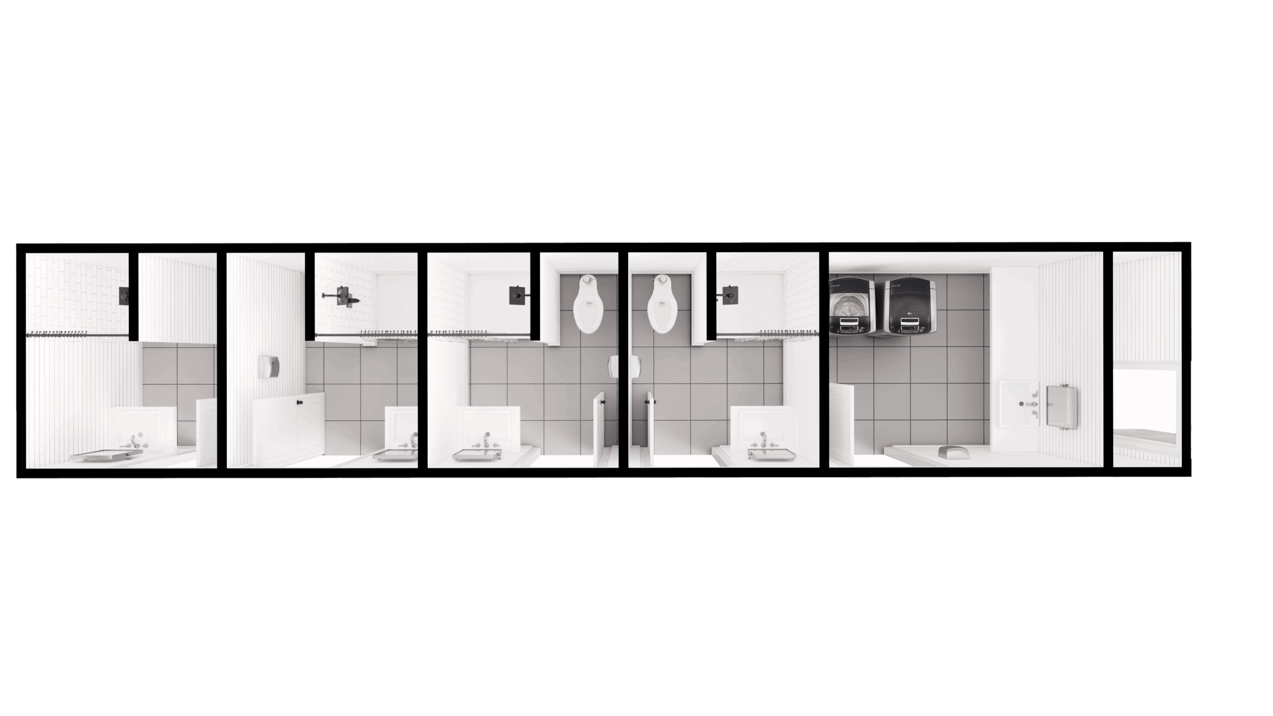 40-Foot Bathroom with Laundry Room