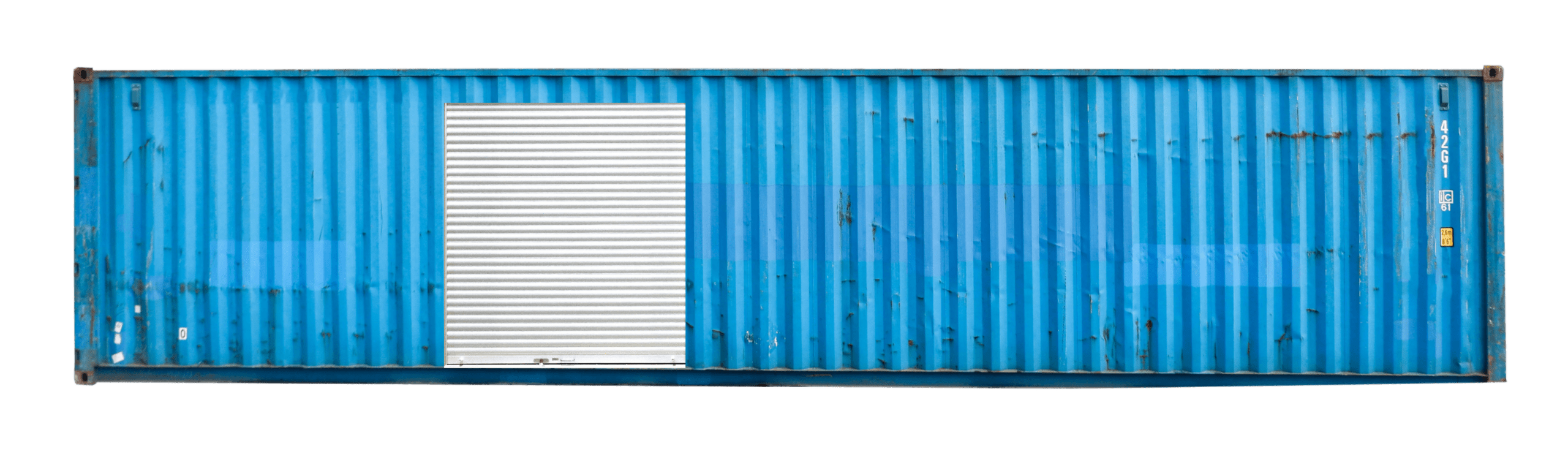 40-Foot Standard Used Shipping Container with 6′ Roll-Up Door