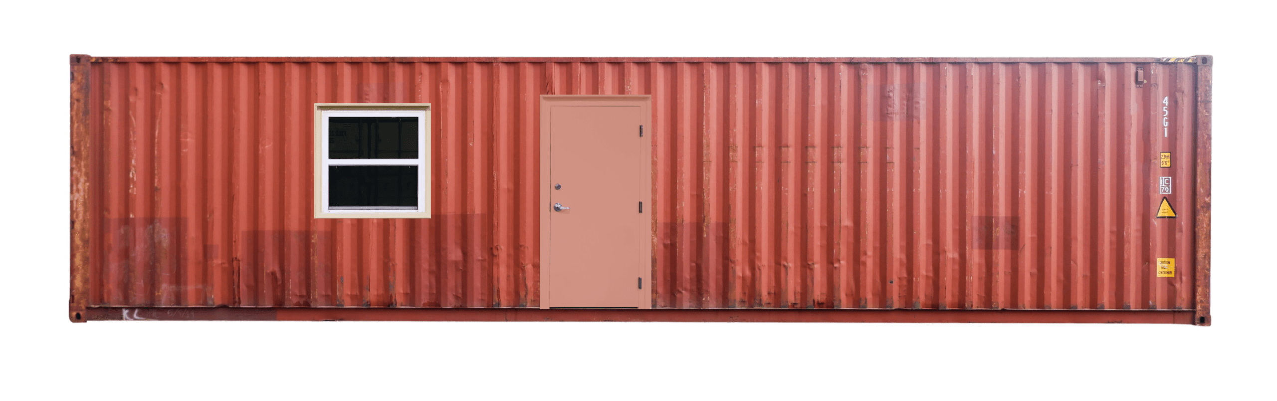 40-Foot Standard Used with 3′ Door and 3’x3’ Window